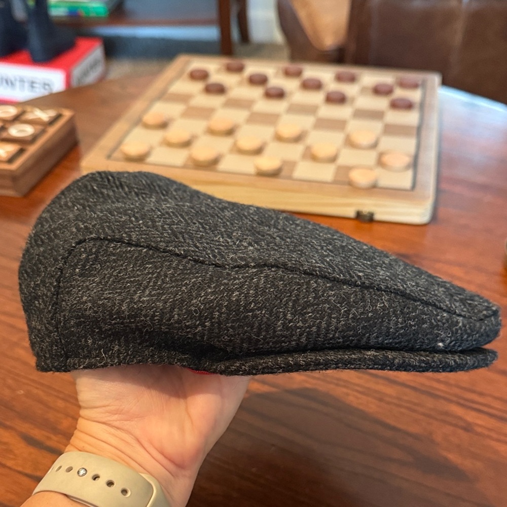 Glen Appin of Scotland Gray Harris Tweed Flat Cap - Picture 2 of 7